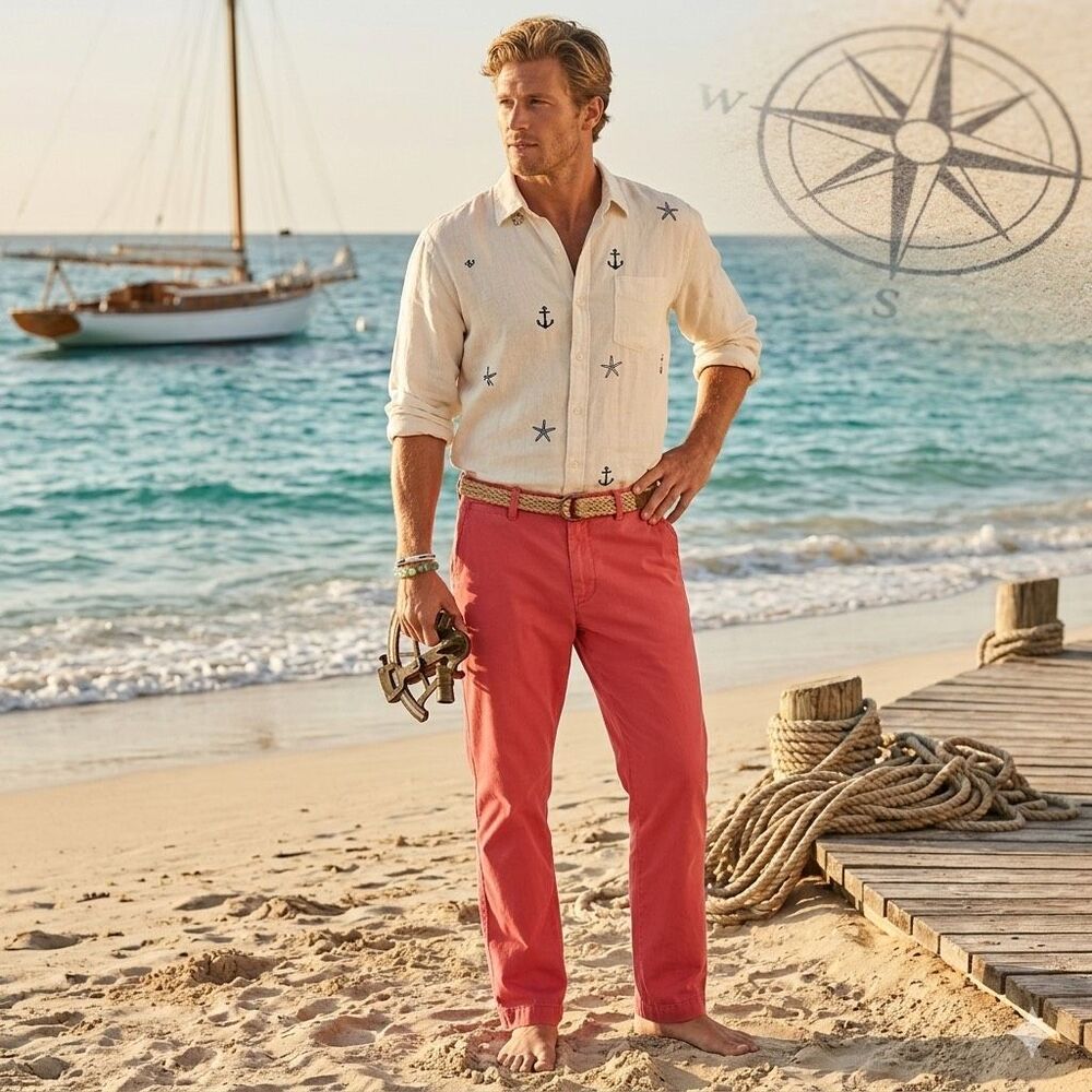 Vineyard Vines Slim Fit Club Pants‎ Pink Salmon 30x30 Cotton Chino